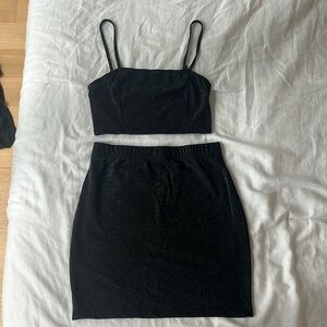 Black sparkly two piece size XS
